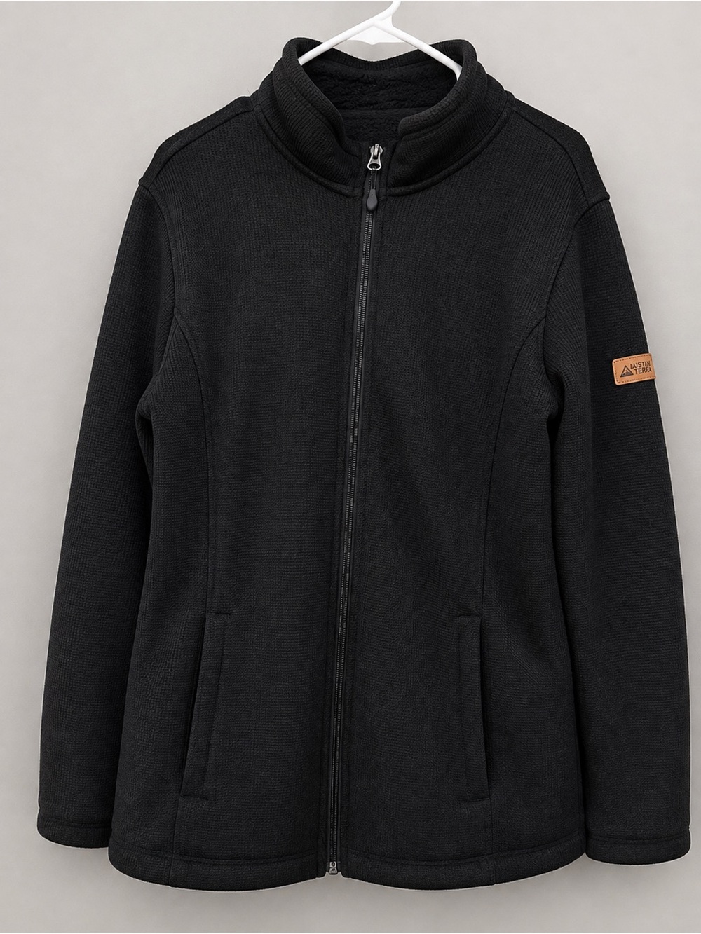 Ultimate Terrain Black Sherpa Lined Zip-Up Jacket-XL